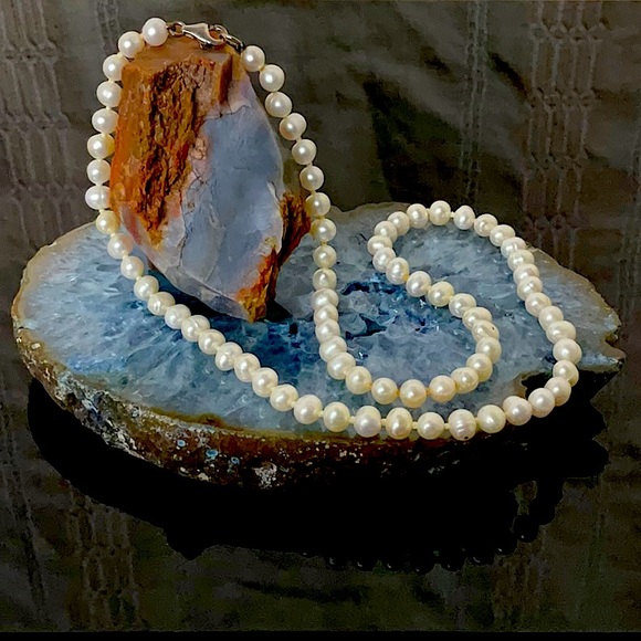 Honora Jewelry - Vtg.17” Honora Fresh Pearl Necklace With Sterling Silver Lobster Clasp